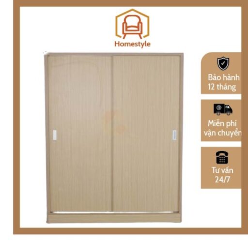 Tủ quần áo cửa lùa gỗ tự nhiên TQA03 Homestyle
